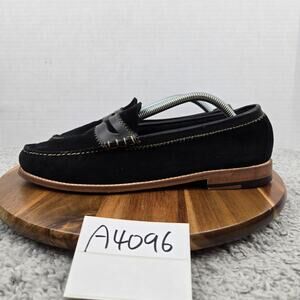 G.H. Bass & Co Weejuns Mens 9.5D Bradford Black Suede Casual Daily Penny Loafer